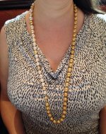 Mixed gold & white strand with 24k strand