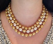 My mixed strand between Newberry's golds from Pearl Paradise
