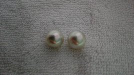 greenish south sea pearl earrings from pearlescence