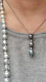 neck shot includes my Sea of Cortez pearl and diamond pendant