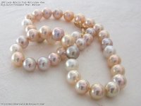 1949 Large Metallic Pale Multicolour Very High Lustre Freshwater Pearl Necklace