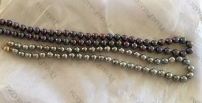 Two strands light and dark, gorgeous Tahitian pearls