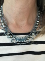 more shots of my birthday blues...I layered the pieces with my big blue necklace x 2