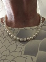 8.5 to 9 cream White South Sea pearl strand which were my first pearls purchased in Kona