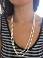 Playing with some freshwater pearls upright