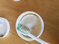 The silver paste gets a bit dry over time - reconstitute with droplets of water, scrub up some bubbles and scrub onto silver/pearls