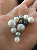 I rinsed the pearls clean with water