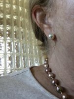  ripples strung with 2.5mm diamond cut beads with Burmese studs