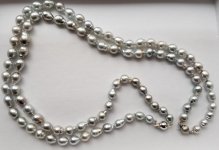Pearl Paradise baby white Tahitians in the 6-8mm range linked together