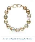 10.1-10.9mm Pistachio Fiji baroque pearl bracelet.JPG