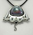 Manta-Ray: Priscila Canales' Hand-Made Design in Pure Silver with Gorgeous Cortez Blister Pearl Pend