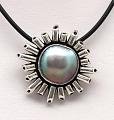 Porifero: Priscila Canales' Hand-Made Design in Pure Silver with Gorgeous Cortez Mabe Pearl Pendant.