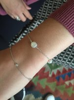 freshwater tin cup bracelet