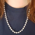 my new silver-blue baroque akoya strand from Pearl Paradise worn