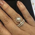 10mm South Sea pearl on a diamond ring