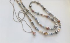 Pearl Paradise Edison pendant, pearl medley strand Kojima