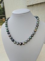 Multicolor tahitian pearl necklace