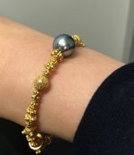  testing out a new bracelet at the office - wrist closeup