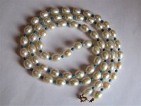 pearl turquoise necklace 18K good top view.JPG