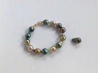 The fiji pearl bracelet I put together at Pearl Paradise
