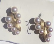 Vintage pearl clip earrings