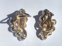 Vintage clip earrings back side