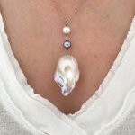 Freshwater pearl fireball pendant