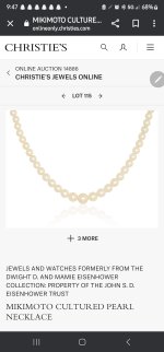 There was an auction on Christies in 2017 for a Mikimoto pearl necklace