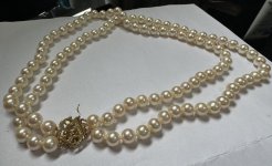 I received this pearl necklace from my mother