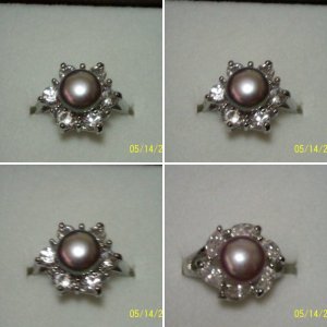 FW Button Pearl Rings