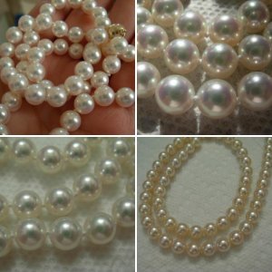 Some of the pearl jewelry I own or have made.