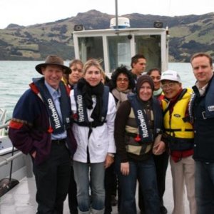 From the boat in Akaroa.