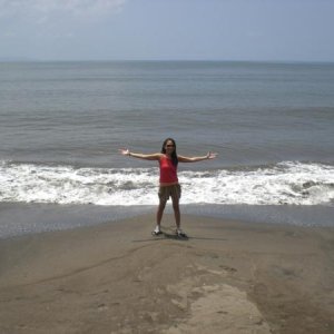 the pacific ocean! In McArthur Park, Leyte.