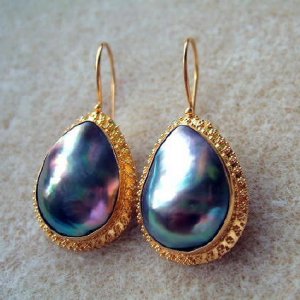 Sea of Cortez Black Mabe Earrings