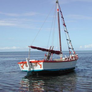 A boat out on the reef