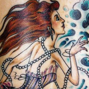 sheri's tattoo   mermaid closeup2