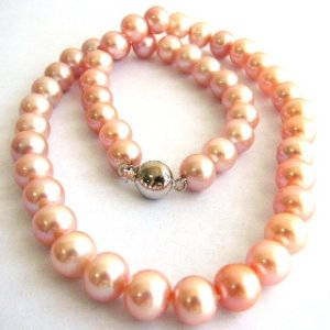 9-10 mm necklace pink