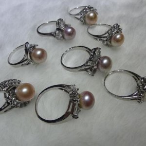 cheap alloy pearl rings