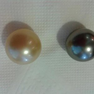 Our AAA Grade of Golden  and Black Tahitian South Sea Pearls