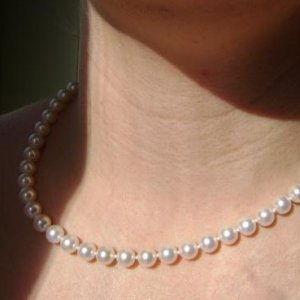 Freshadama strand, 7-8 mm, taken to help match with pearl earrings.