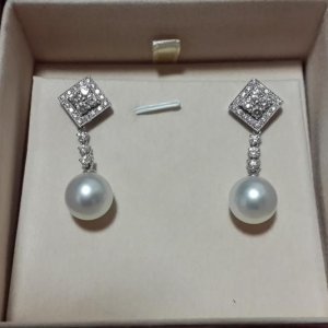 3-way dangling pearl earrings