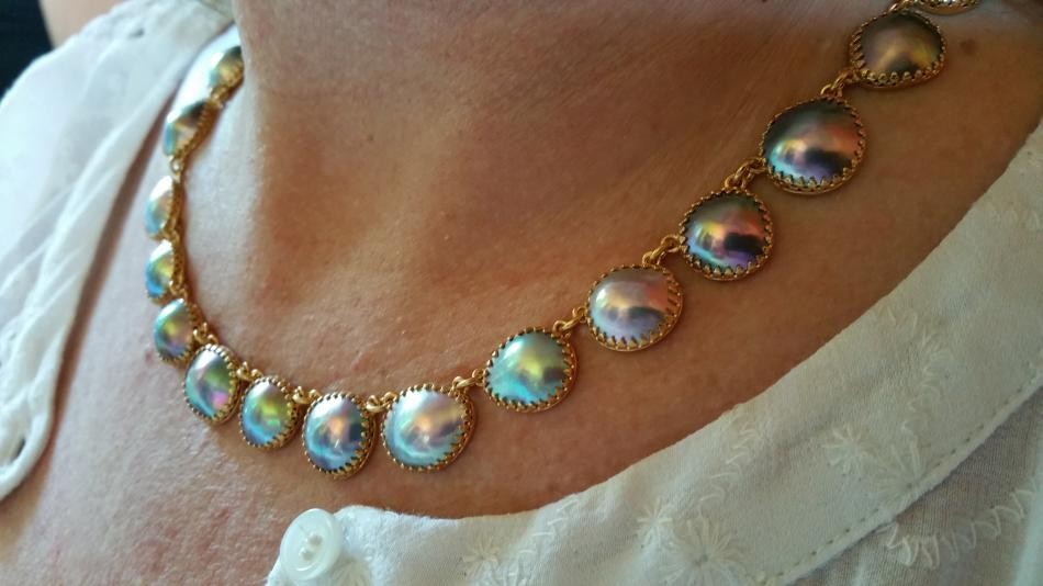mini-mabe' Sea of Cortez pearl necklace from Kojima Pearl Company